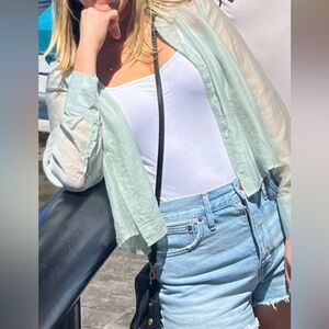Sheer button up